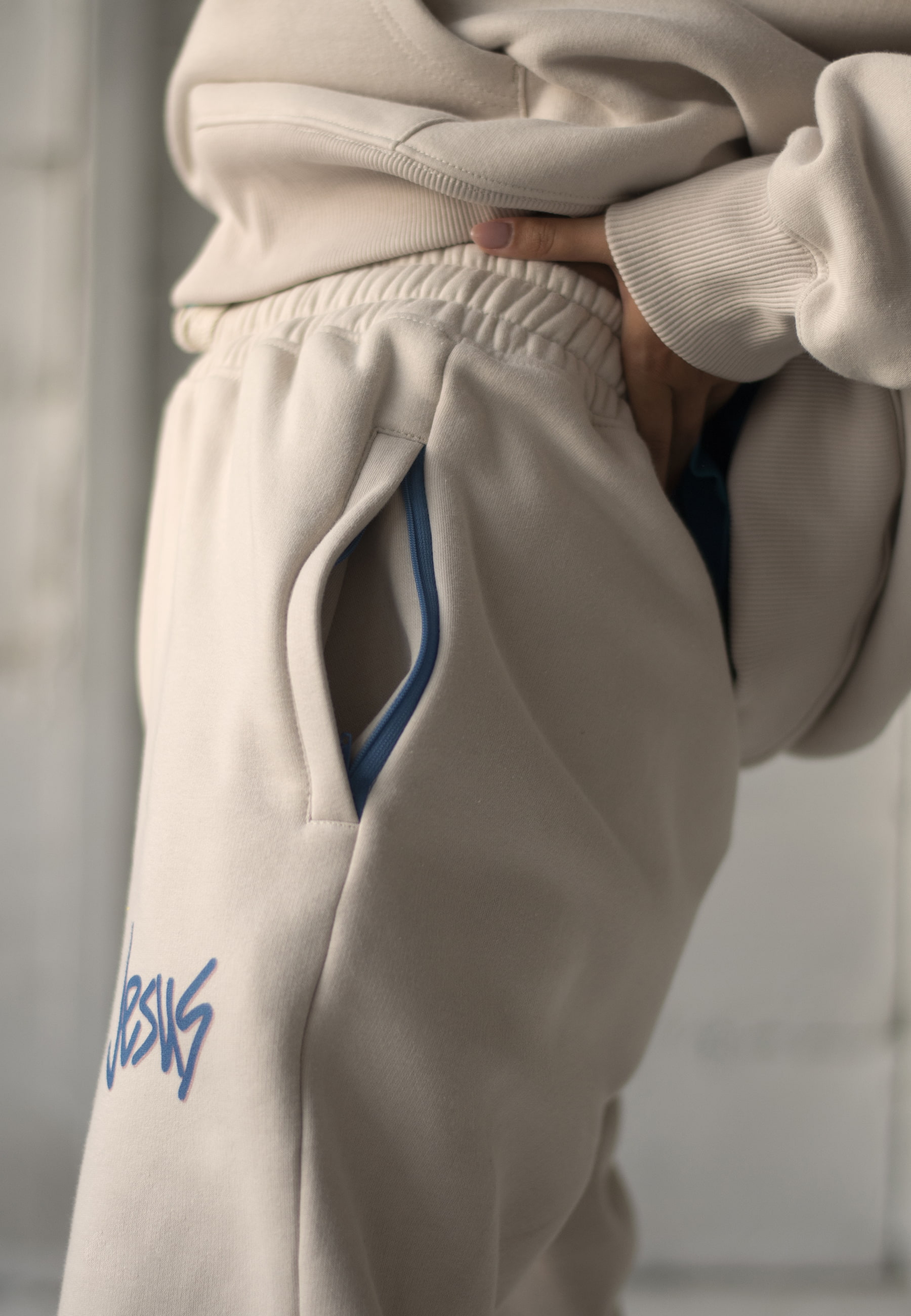 white christian pants