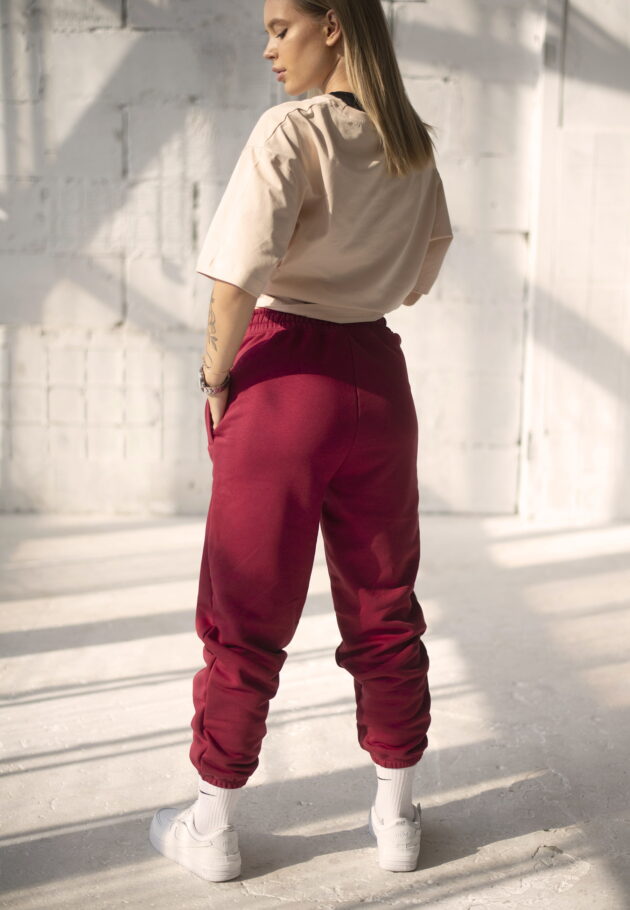 red christian pants