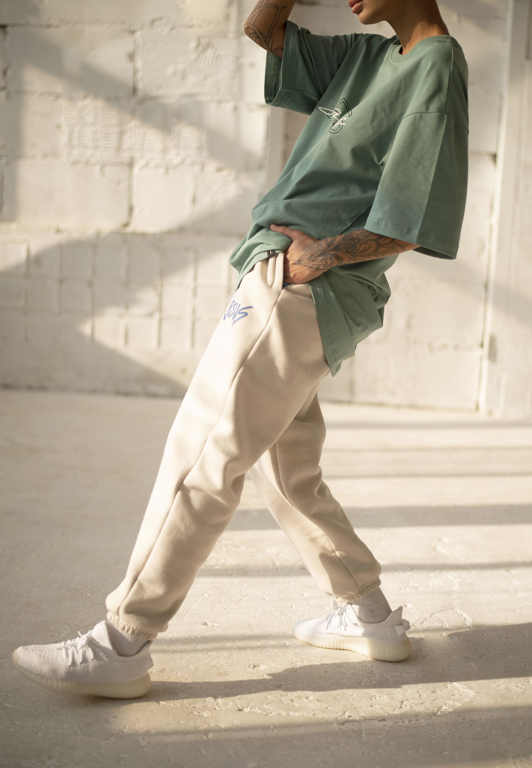 white christian pants